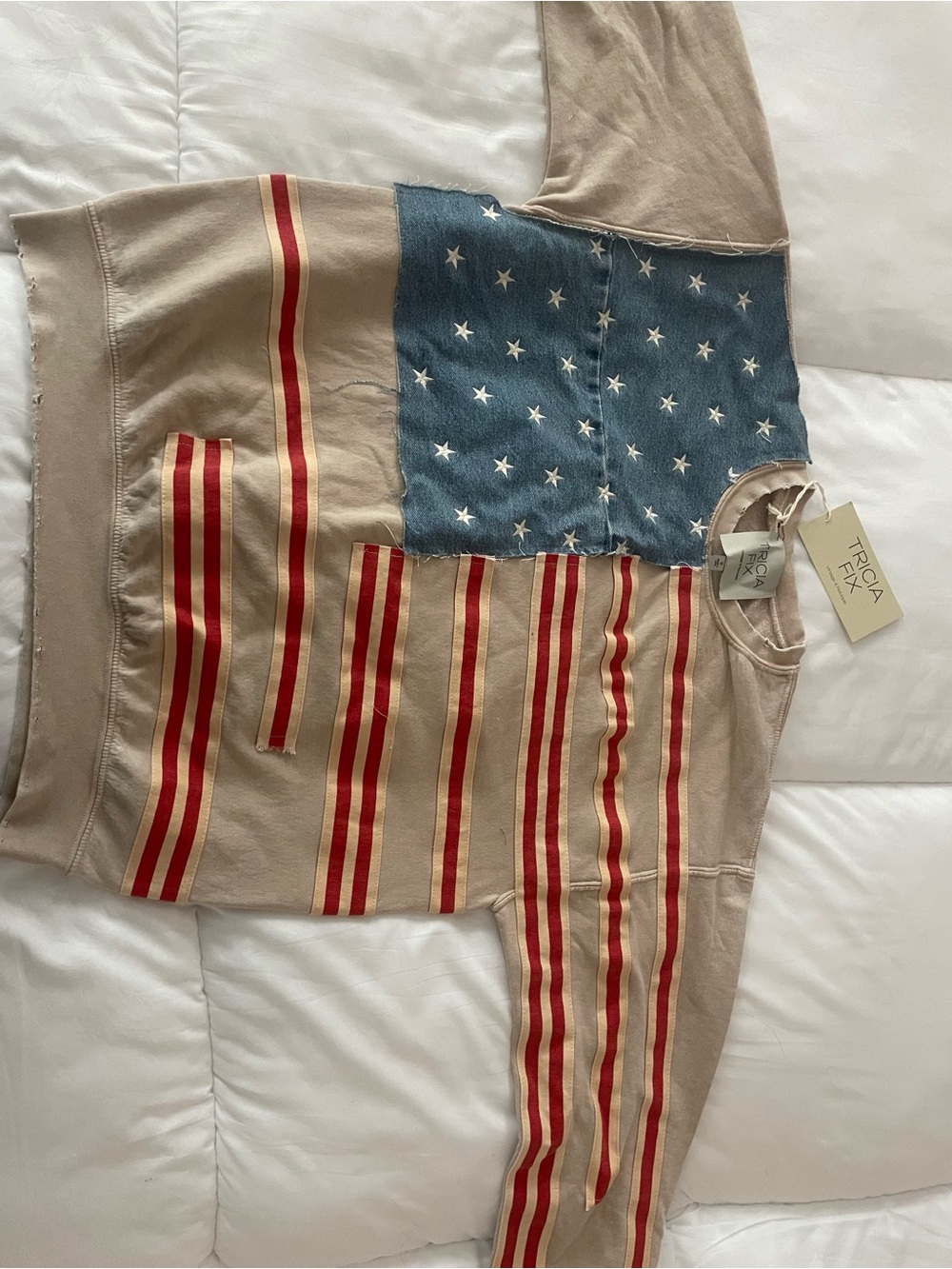 Tricia Fix for Free people Pullover with Stars and Stripes